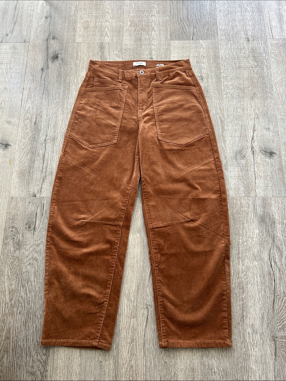 Kenzie Corduroy Wide-Leg Jeans Caramel Brown SZ 6/28 Women’s Jessica High Rise